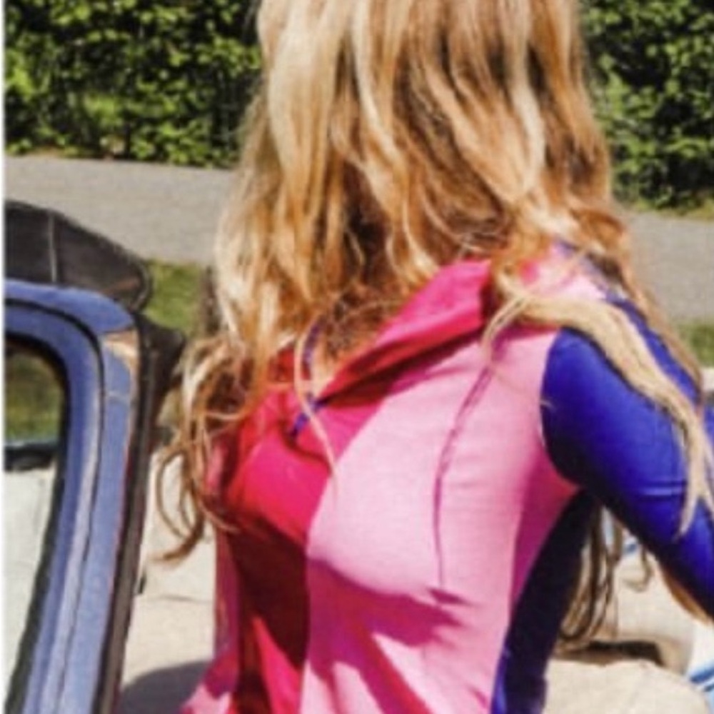 Calypsa/Modli Color Block Half Zip Rash Guard XL